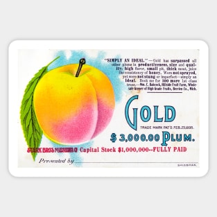 Gold Plum Ad Sticker